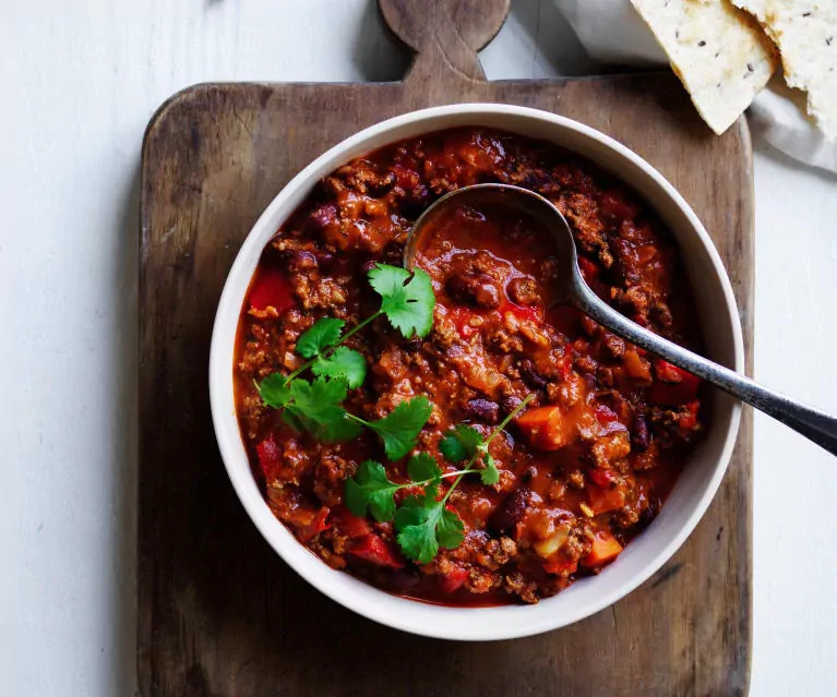 Klasikinis chilli con carne - čili sriuba / troškinys su faršu