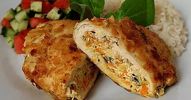 Cukinijomis įdarytos vištos krūtinėlės