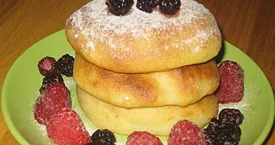 Manų kruopų blynai, kepti orkaitėje