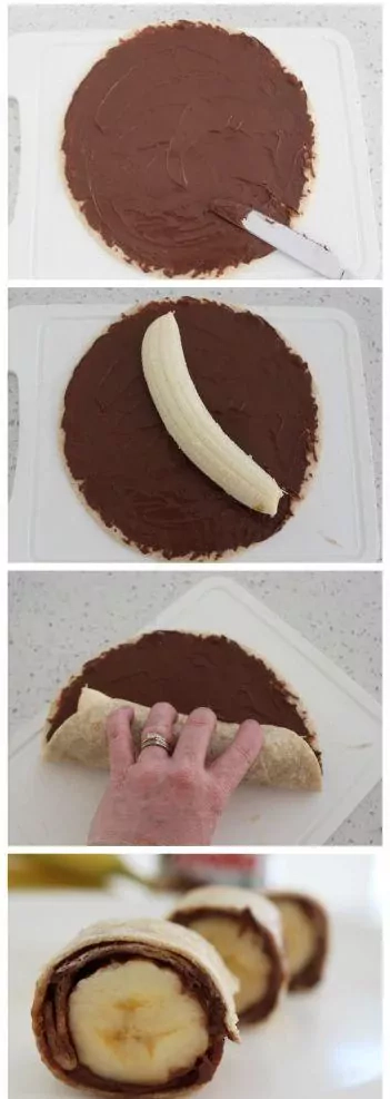 Bananų ir nutella suši