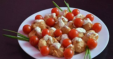 Žiediniai kopūstai tešloje