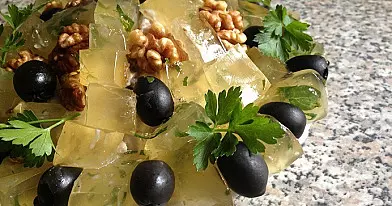 Drebučių "tortas" su vištiena