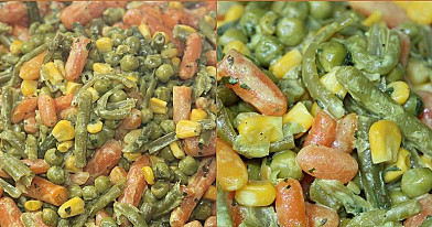 Гарнир из замороженных овощей: Тушеные овощи со сливочным соусом