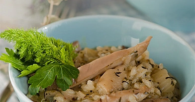 Austernpilz-Fenchel-Risotto