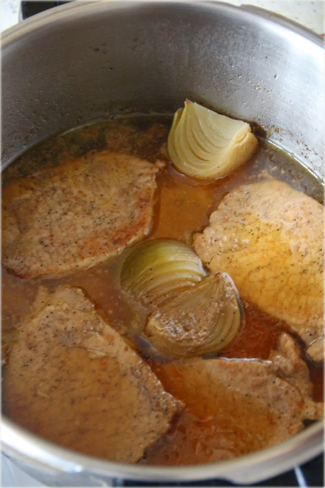 Schab w sosie własnym (danie z szybkowaru)