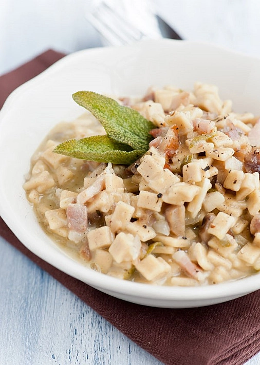 Crozets mit Maronen und Bergkäse nach Risotto-Art