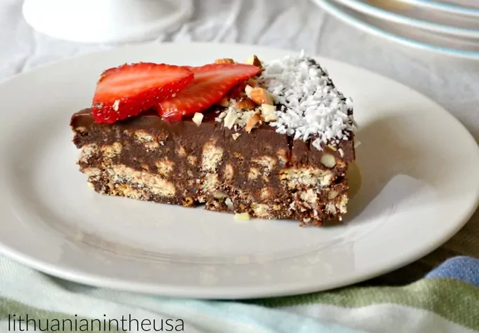 Labai skanus šokoladinis tinginio tortas