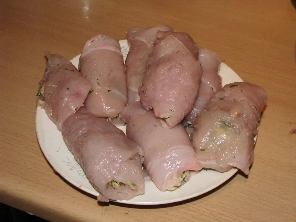 Vistas fileja ar siera-diļļu pildījumu