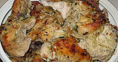 Kefyre marinuota ir kepta vištytė