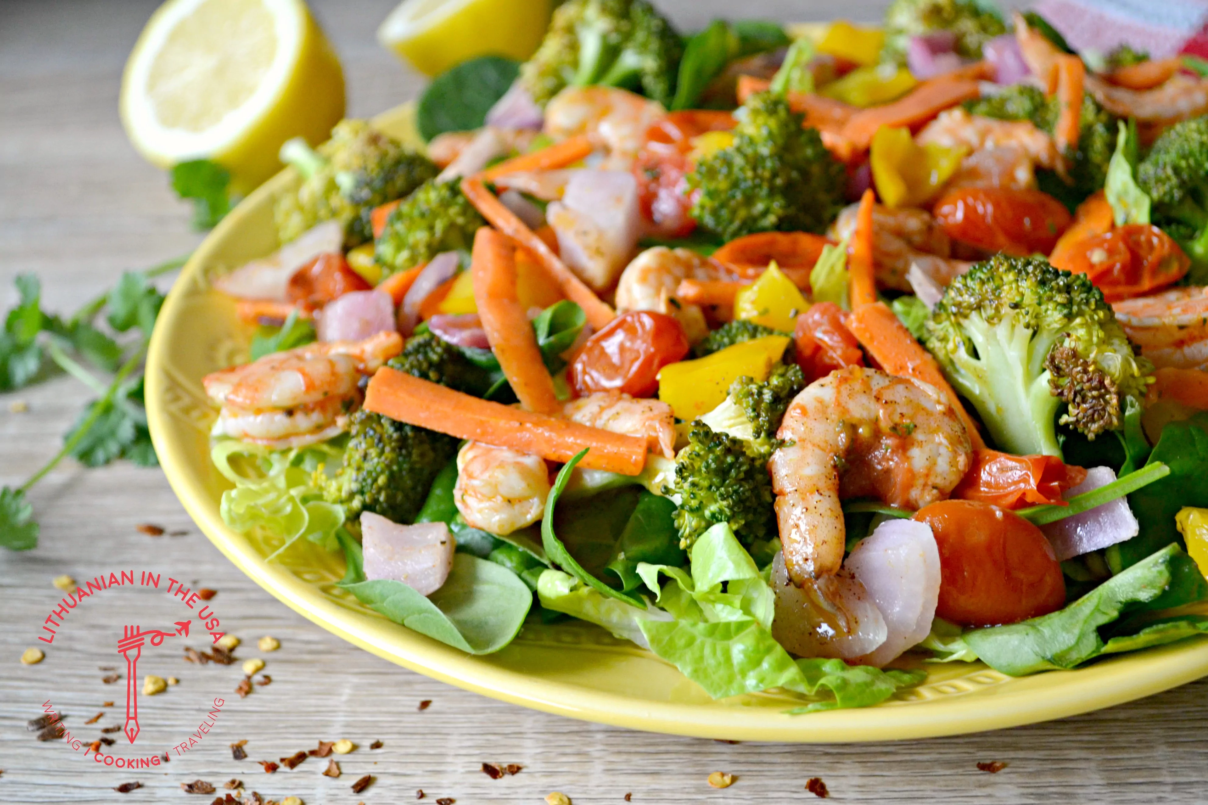 Easy Roasted Shrimp and Vegetable Salad