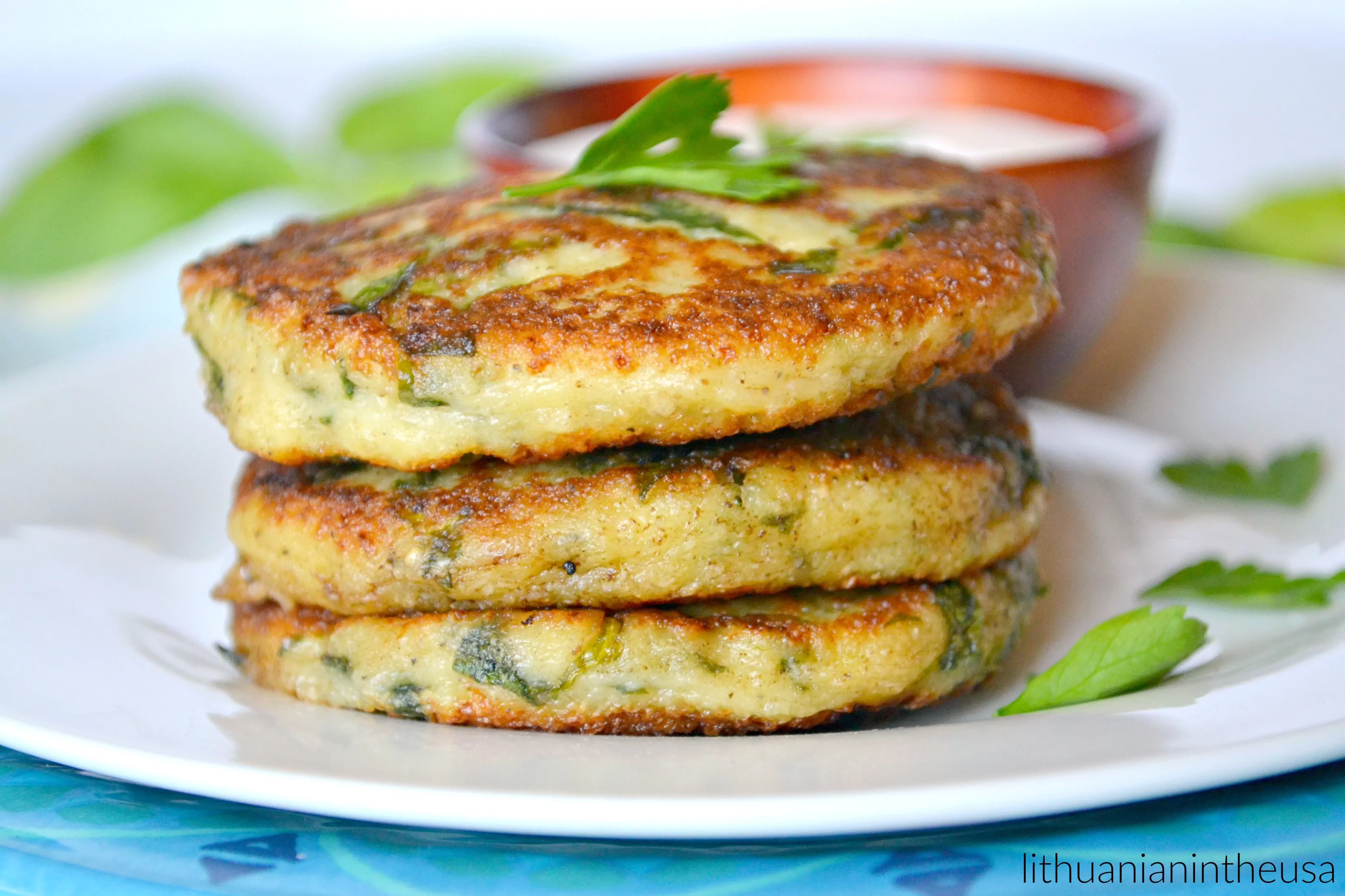 Varškėčiai su špinatais