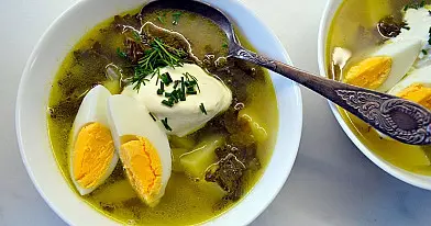 Rūgštynių sriuba su kiaušiniais