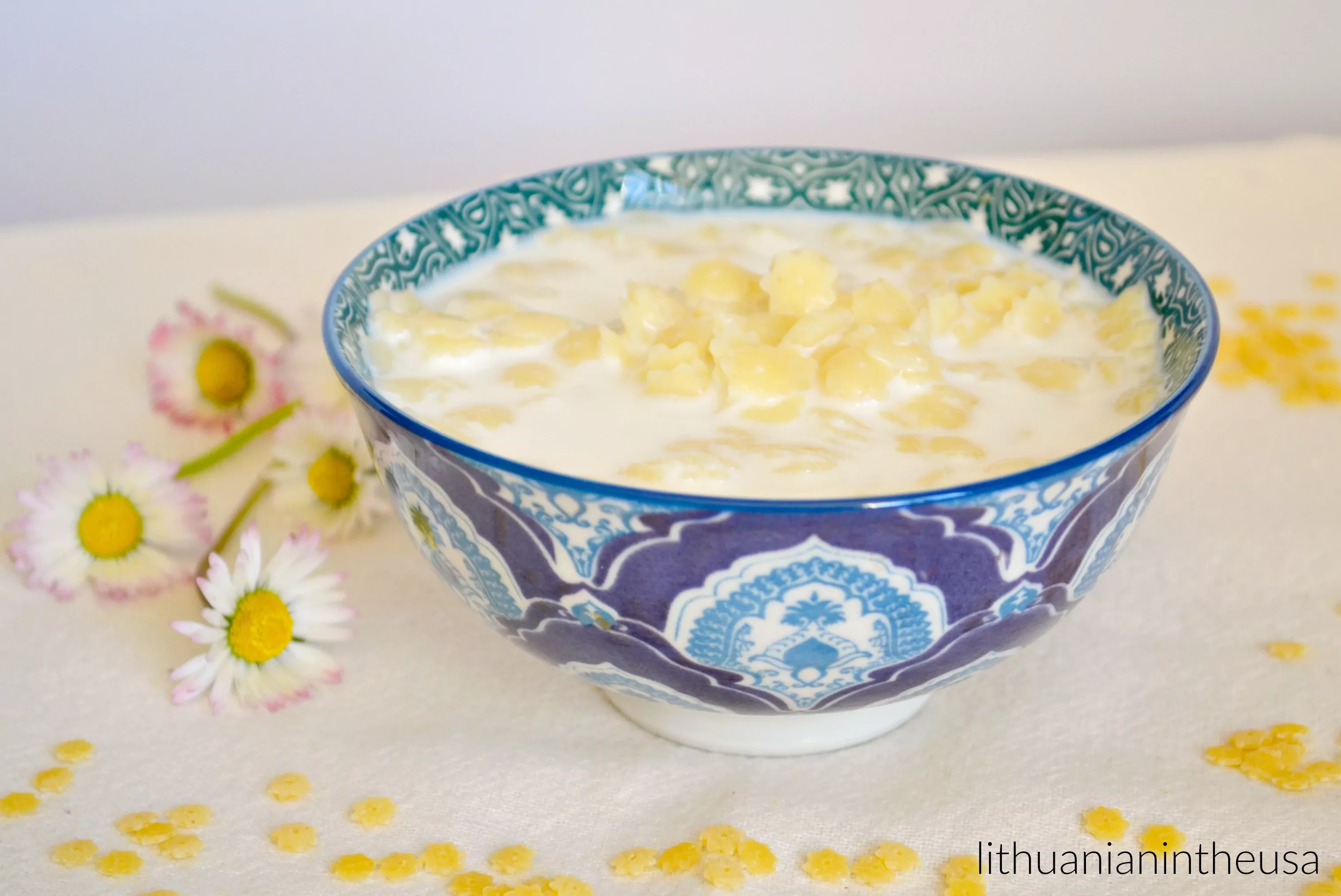 Milk Soup with Star Pasta