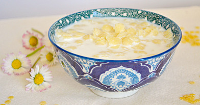 Milk Soup with Star Pasta