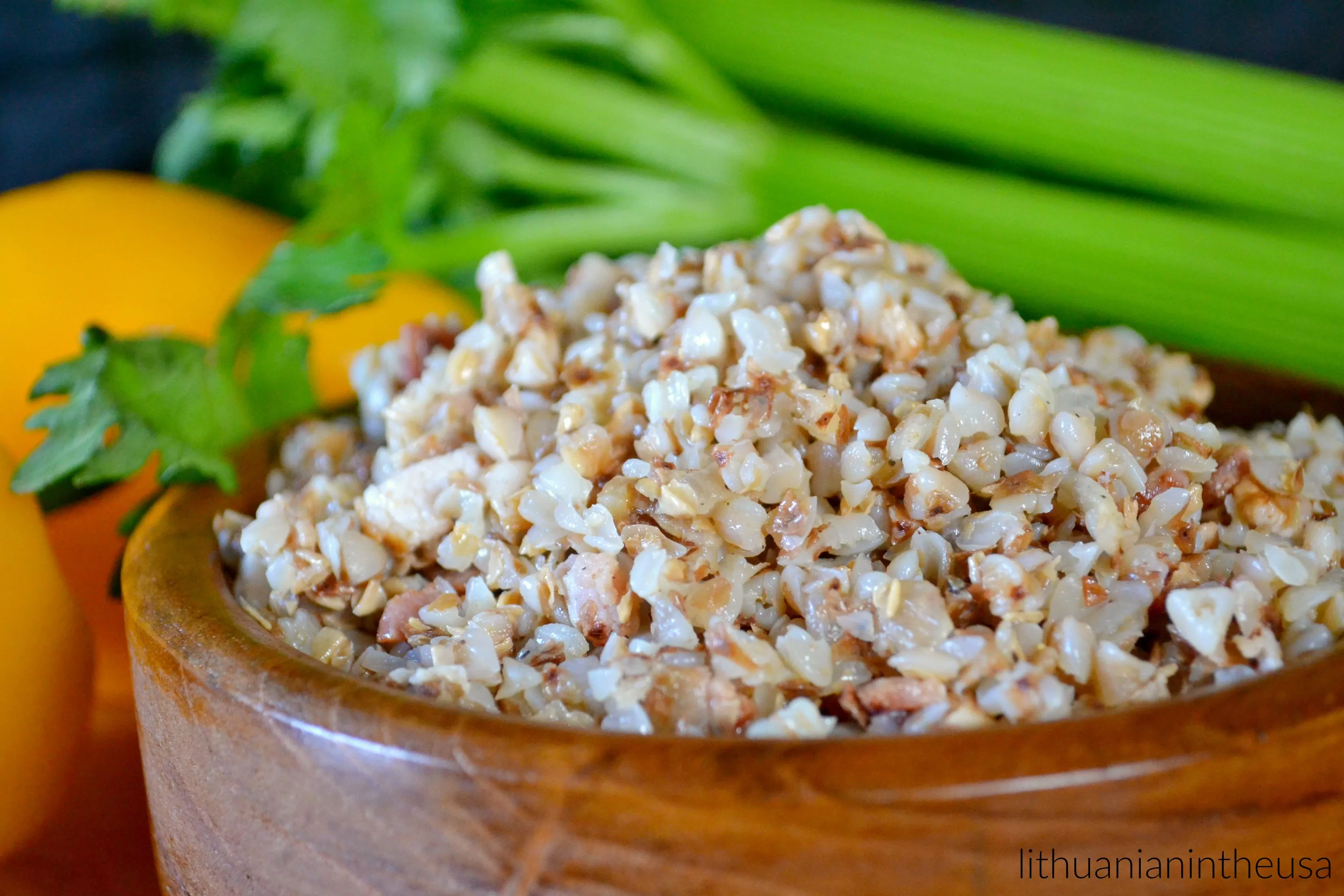 Buckwheat with Bacon and Onion (no boiling)