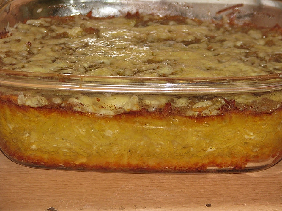Kartupeļu sacepums ar sieru un olu
