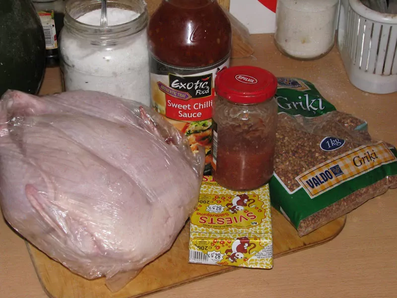 Cepeškrāsnī cepta vista ar griķiem