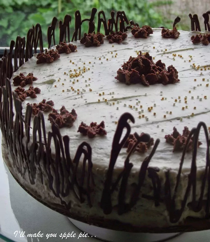 Bananinis-šokoladinis tortas su maskarpone