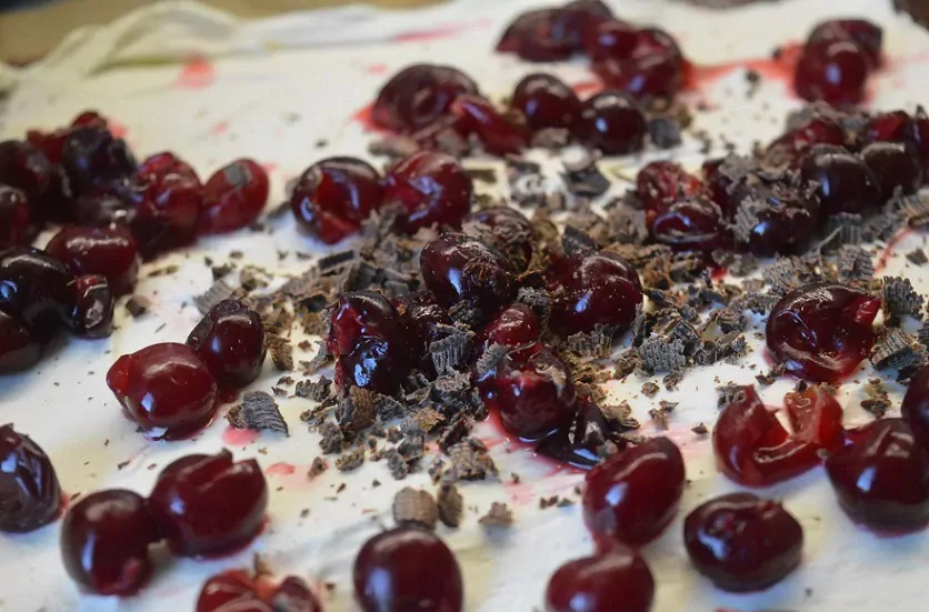 Šokoladinis vyniotinis su vyšniomis