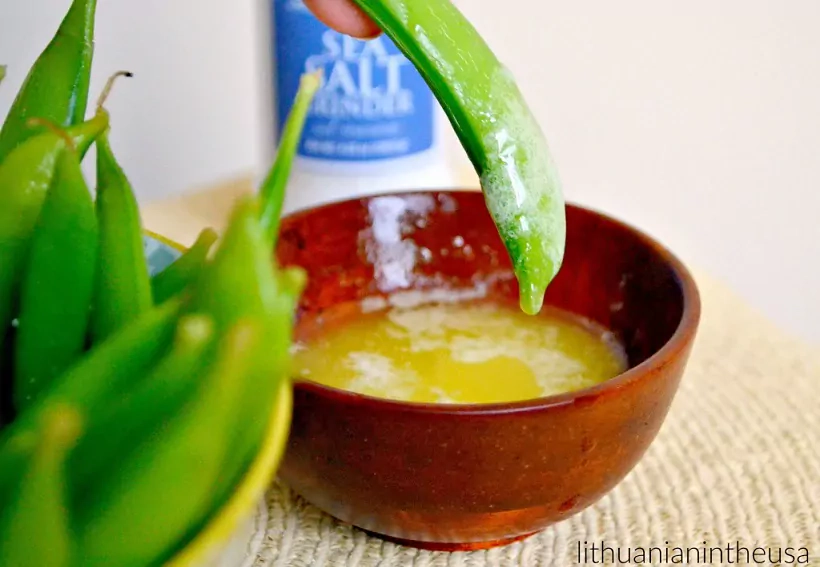 Žirnių ankščių užkandis