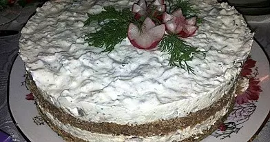 Silkės tortas su duona ir Philadelphia sūriu