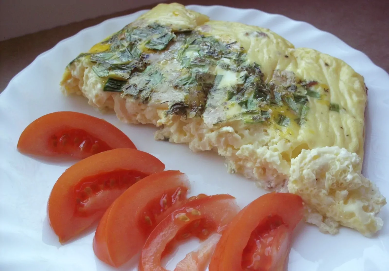 Omletas su kumpiu, keptas orkaitėje