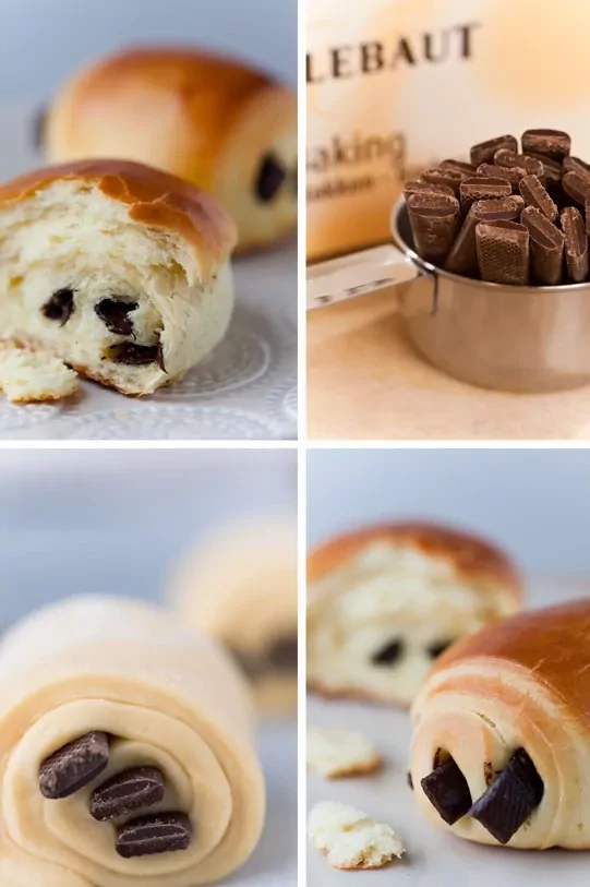 Petits pains au chocolat briochés