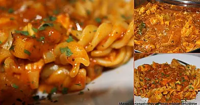 Makaronai su vištiena kreminiame tikka padaže