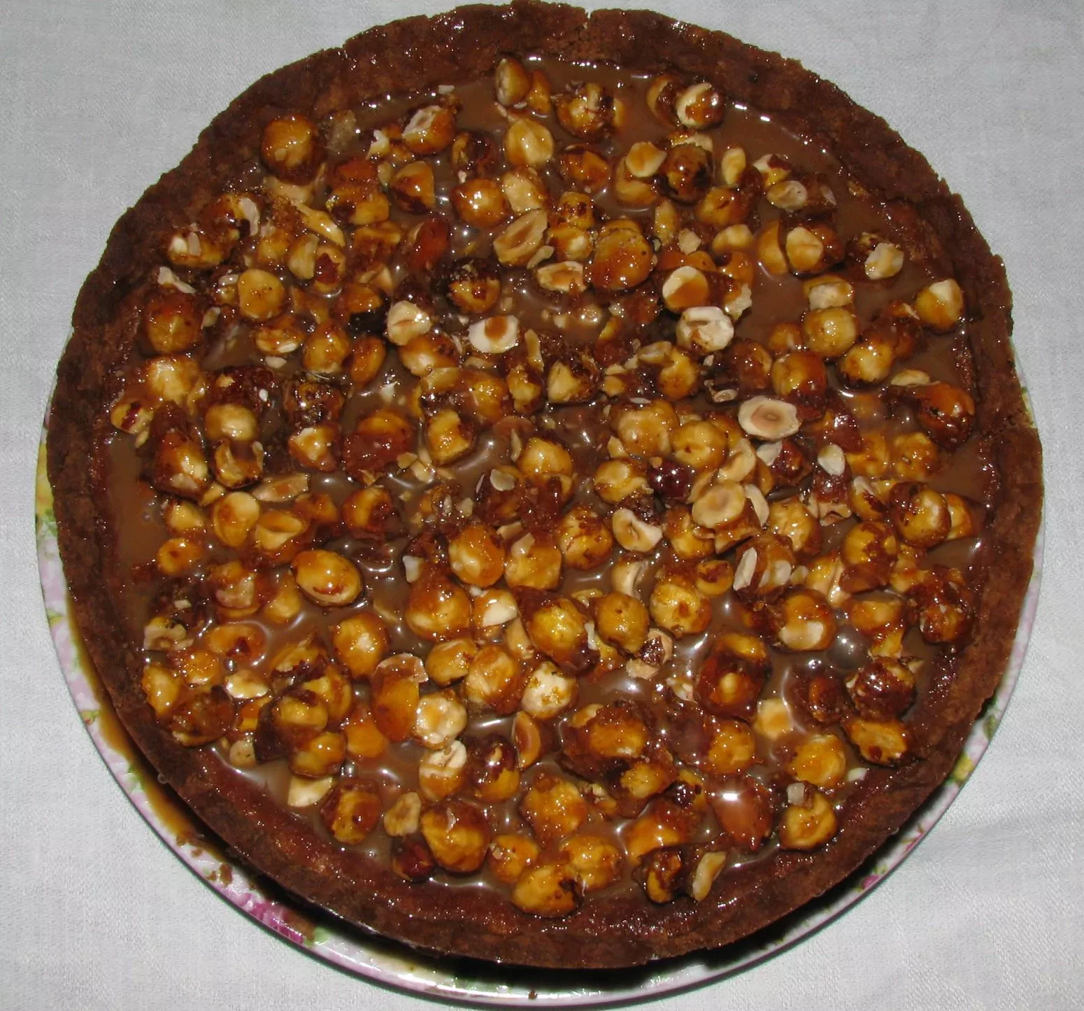 Карамельный чизкейк с орехами