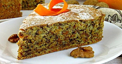 Нежный тыквенный пирог с грецкими орехами
