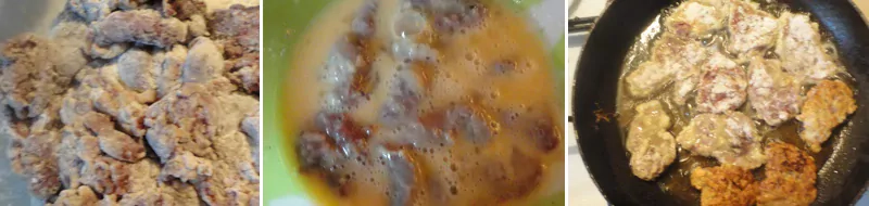 Greitai paruošiamas traškus vištienos širdelių kepsnys "Sudaužytas širdis"