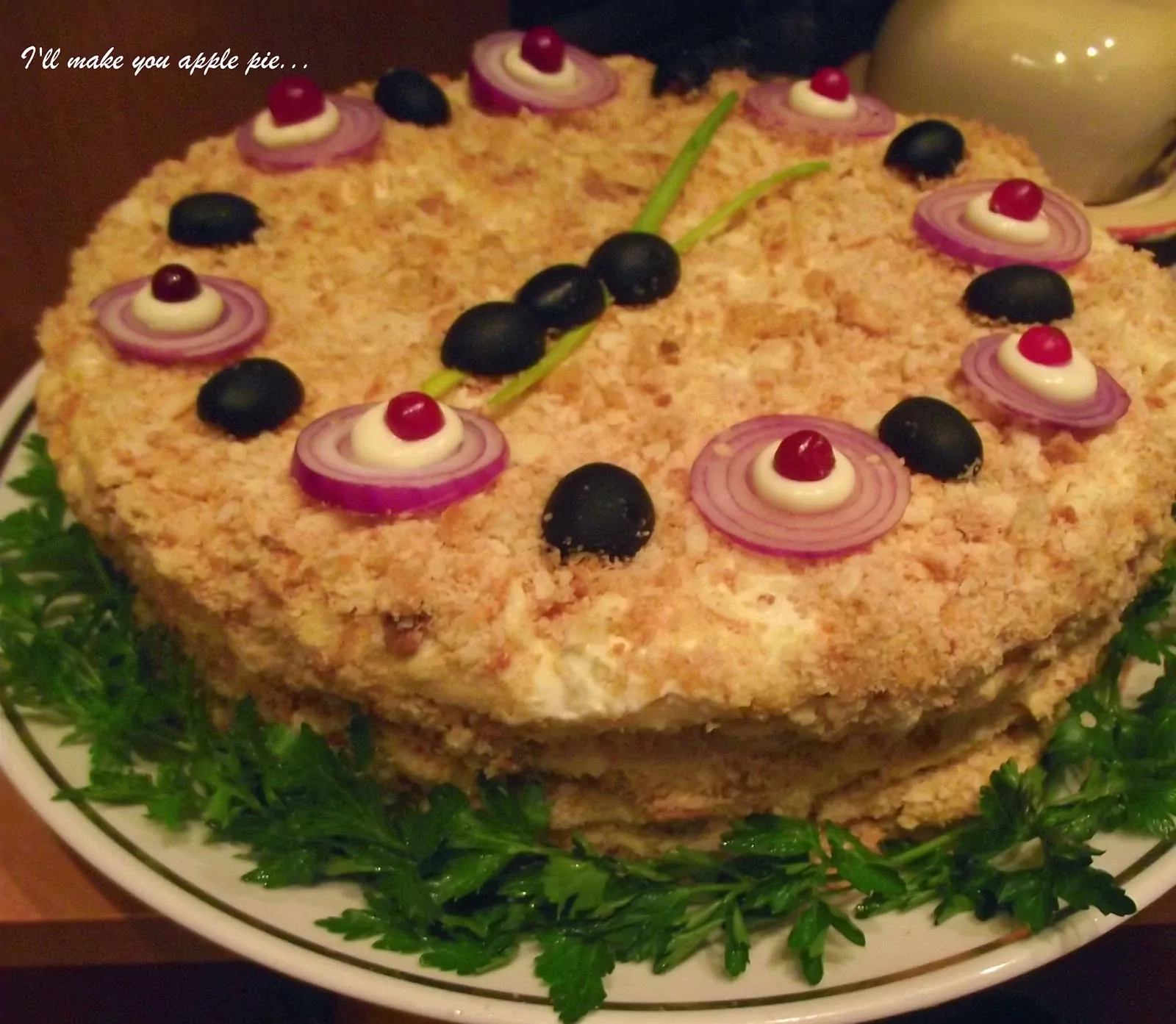 Tuno tortas - užkandis su napoleono lakštais