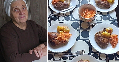 Močiutė iš žematijos parodė kokie yra skaniausi kepti vištienos ketvirčiai ! (+ video)