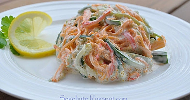 Кани сарада - вкусный салат из крабовых палочек