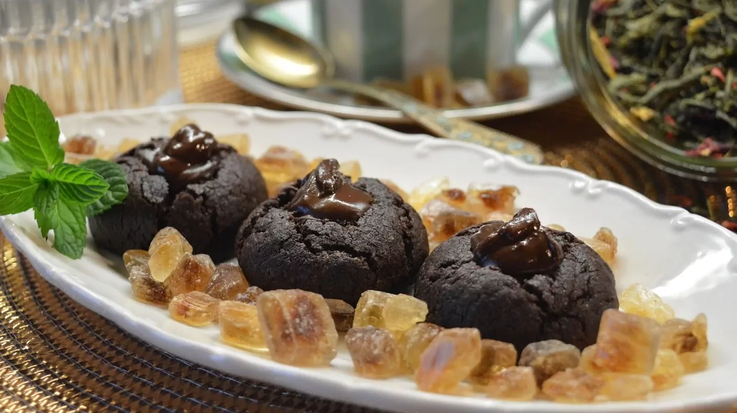 Minkšti šokoladiniai sausainiai su šokolado įdaru - tobuli prie kavos !