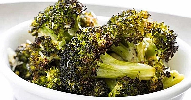Roasted purple sprouting broccoli