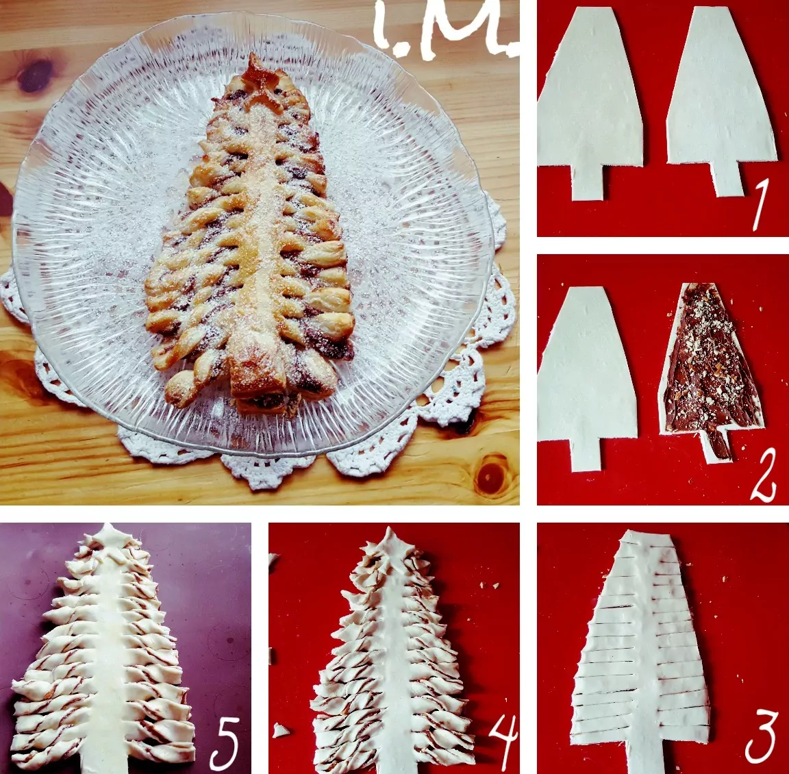 Kalėdinis desertas: Valgoma eglutė iš sluoksniuotos tešlos šventėms