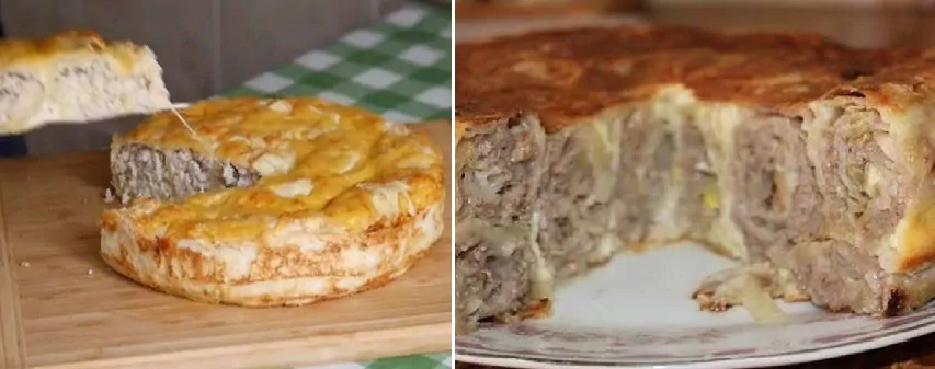 Kodėl aš anksčiau negaminau to iš faršo? Superinis mėsos pyragas be terlionės su tešla!