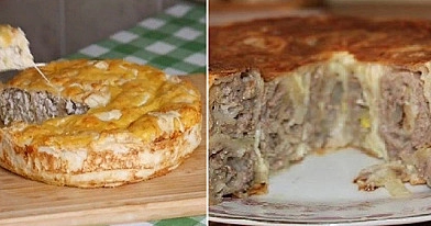 Kodėl aš anksčiau negaminau to iš faršo? Superinis mėsos pyragas be terlionės su tešla!