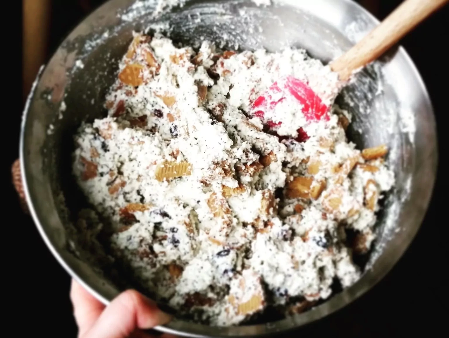 Kalėdinis varškės tinginys su aguonomis ir spanguolėmis