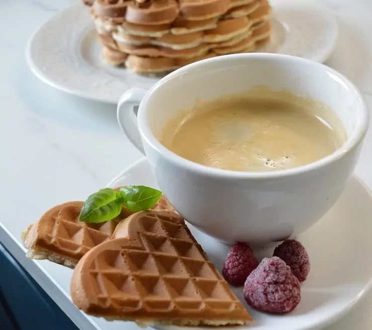 Easy to make Homemade Waffles with cinnamon