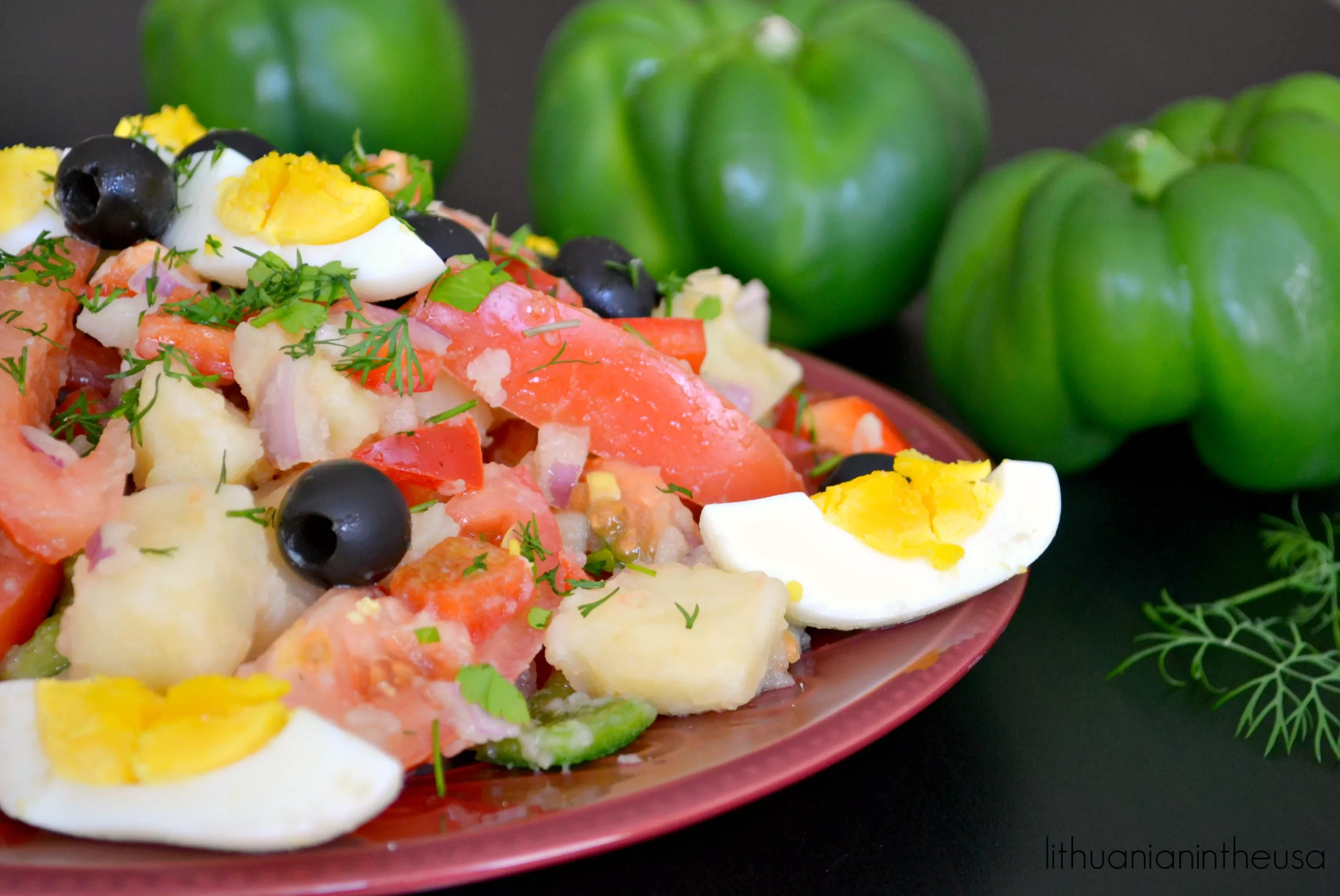 Spānijas lauku salāti ar kartupeļiem un olām (Ensalada campera)