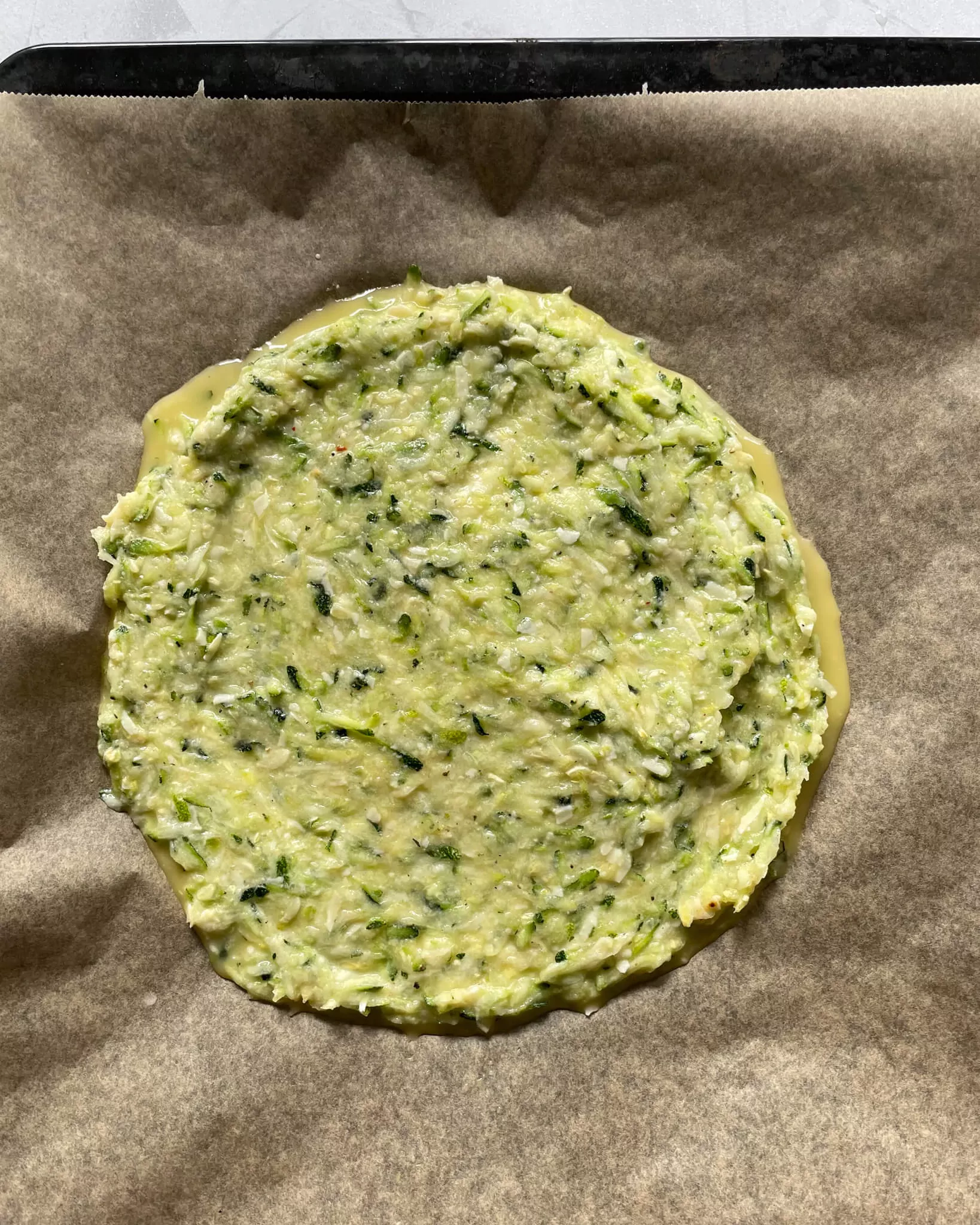 Pizza a base de calabacín (sin gluten)