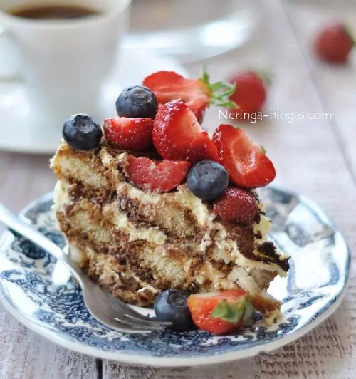 Pats skaniausias tiramisu su grietinėle