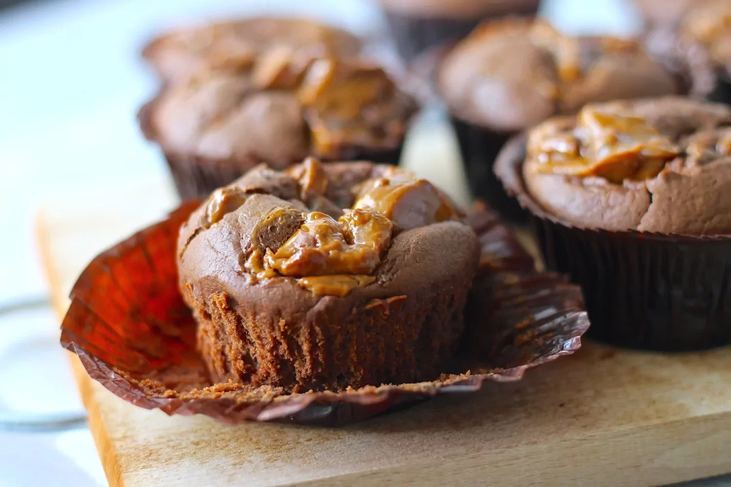 Magdalenas de chocolate con Rududu y yogur natural