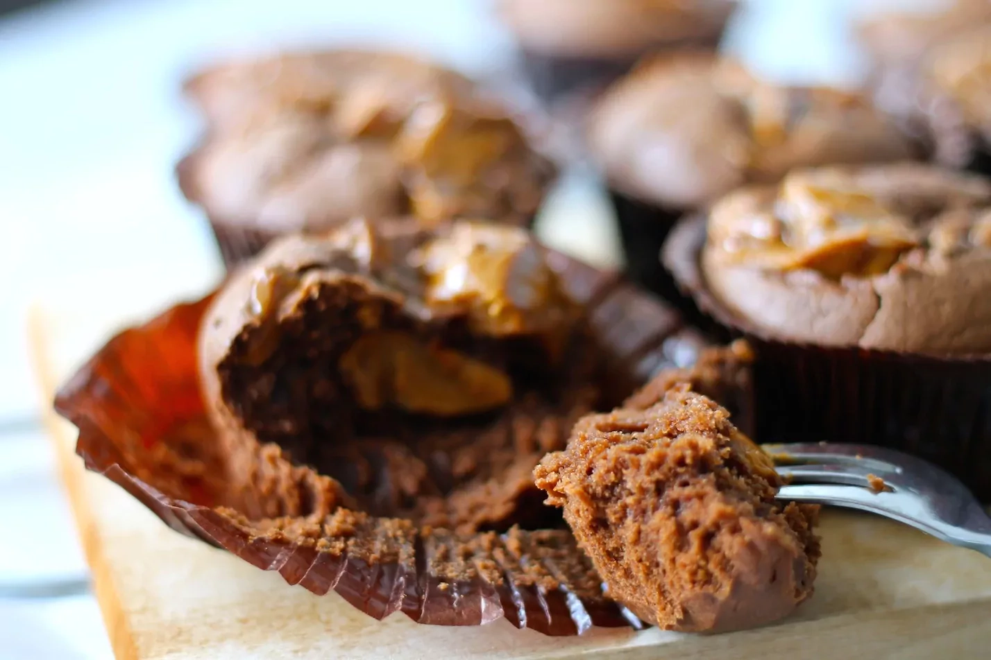 Magdalenas de chocolate con Rududu y yogur natural