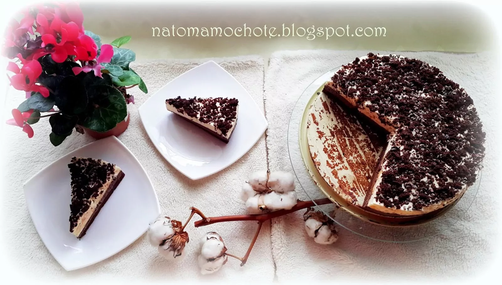 Musowe Ciasto Ptasie Mleczko Czekoladowo-Waniliowe