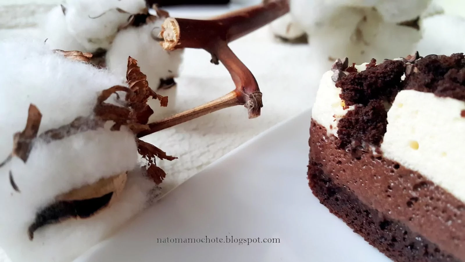 Musowe Ciasto Ptasie Mleczko Czekoladowo-Waniliowe