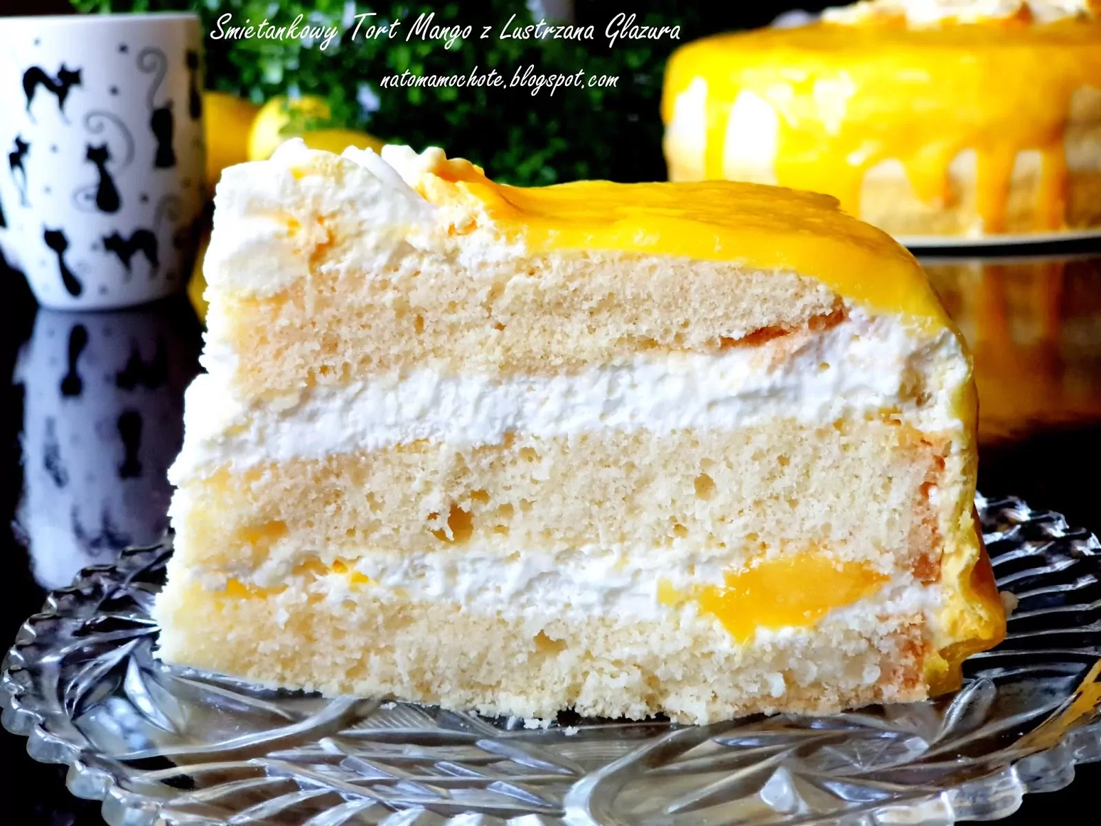 Ciasto - Tort Mango z Lustrzaną Glazurą