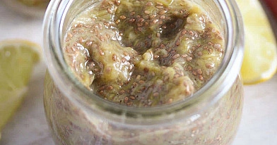 Puré de ruibarbo - mermelada con semillas de chía